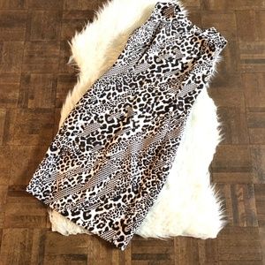 Calvin Klein Sz 6 Sheath Scuba Dress Animal Print